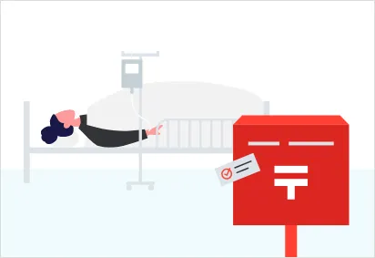 療養中でも郵便局などで不在者投票できます!